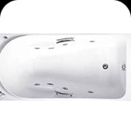 ROSANNA whirlpool bath with handles · White — Bathtub
